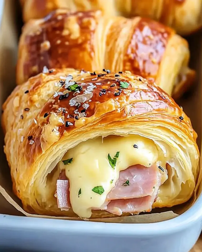 Baked Ham and Cheese Croissants