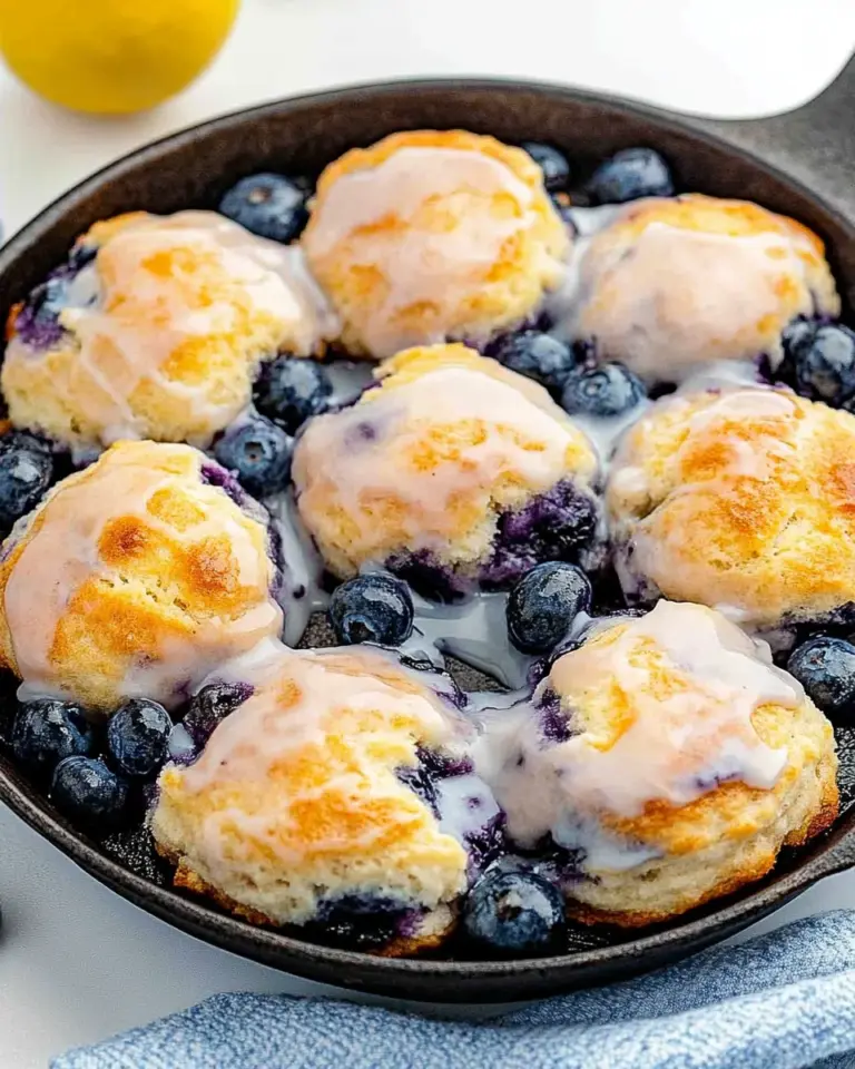 Blueberry Biscuits with Lemon Glaze