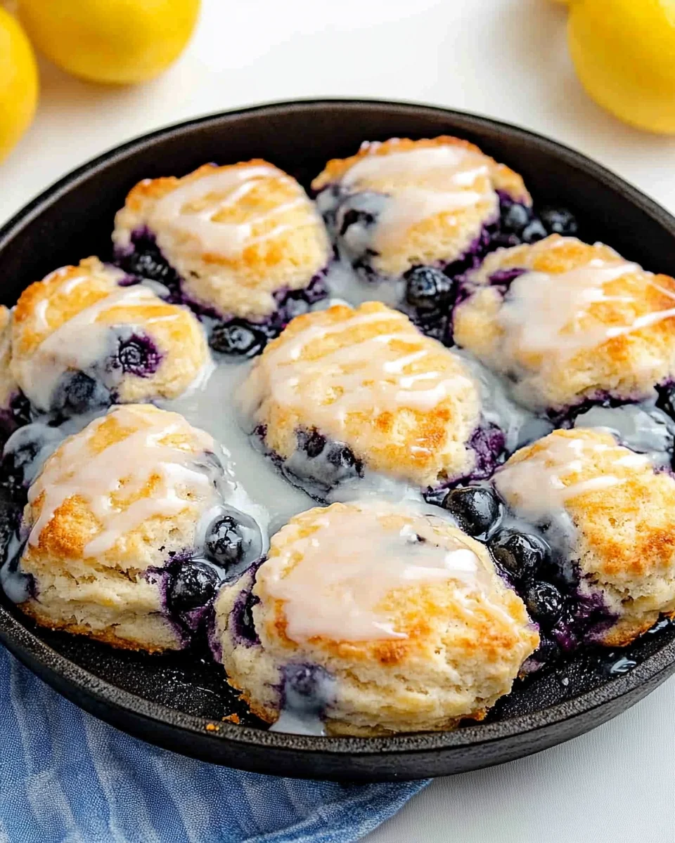 Blueberry Biscuits with Lemon Glaze Blueberry