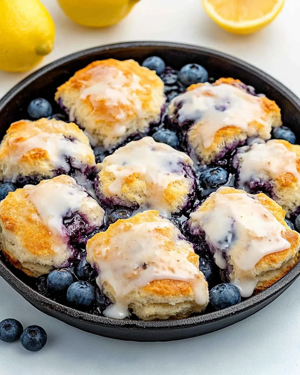 Blueberry Biscuits with Lemon Glaze Blueberry