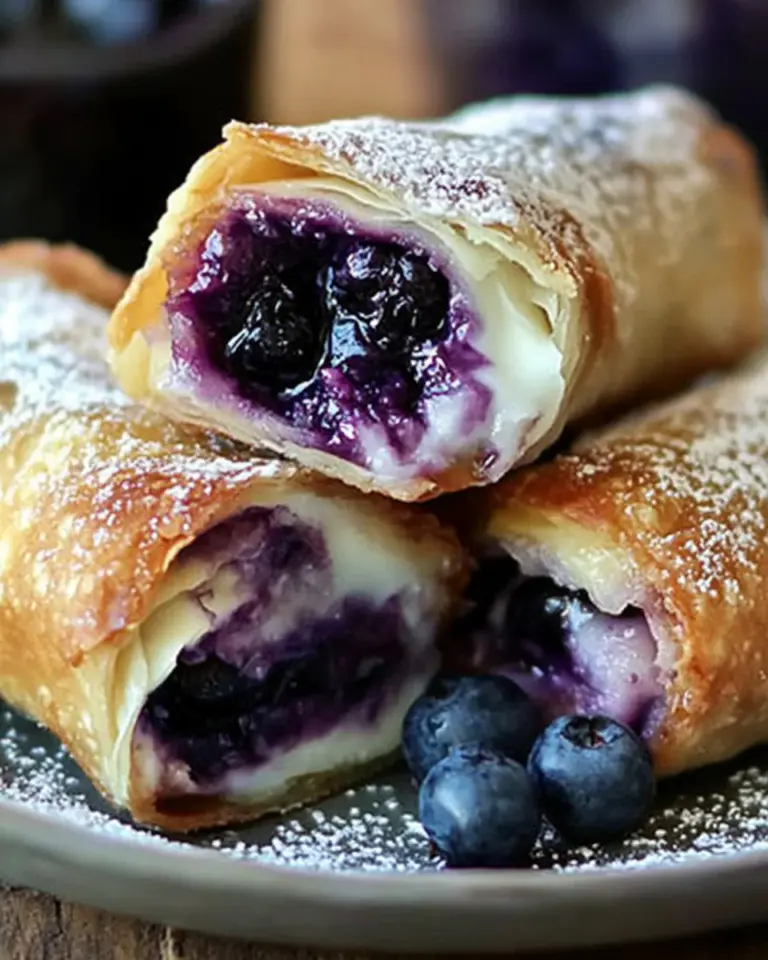 Blueberry Cream Cheese Egg Rolls
