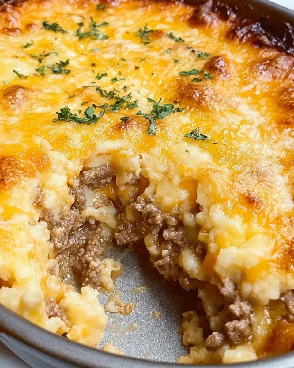 Cheddar Bay Ground Beef Cobbler Cheddar