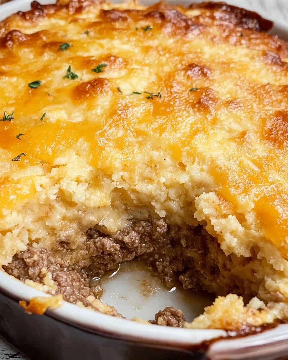 Cheddar Bay Ground Beef Cobbler Cheddar