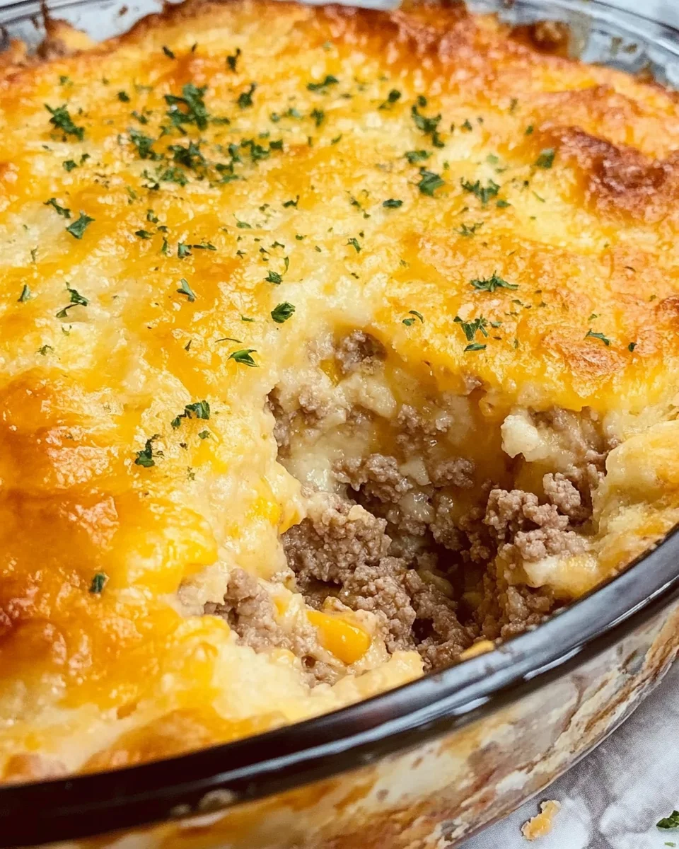 Cheddar Bay Ground Beef Cobbler Cheddar
