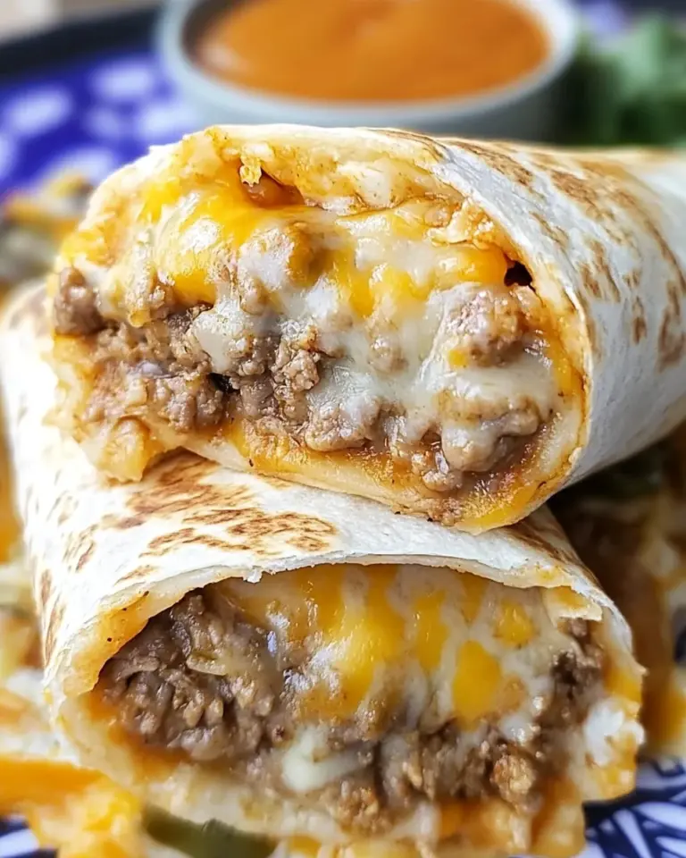 Cheesy Double Beef Burrito