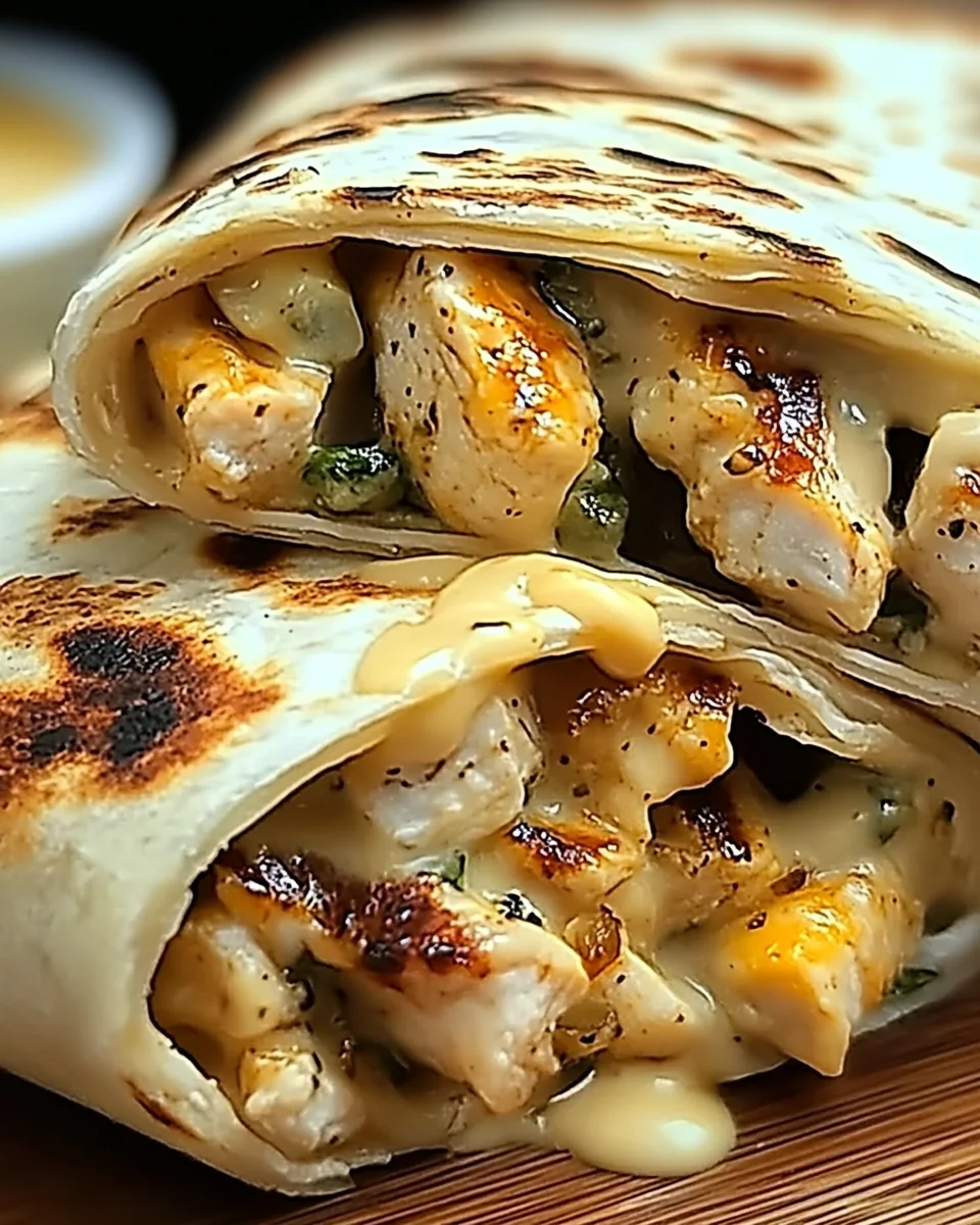 Cheesy Garlic Chicken Wraps Cheesy