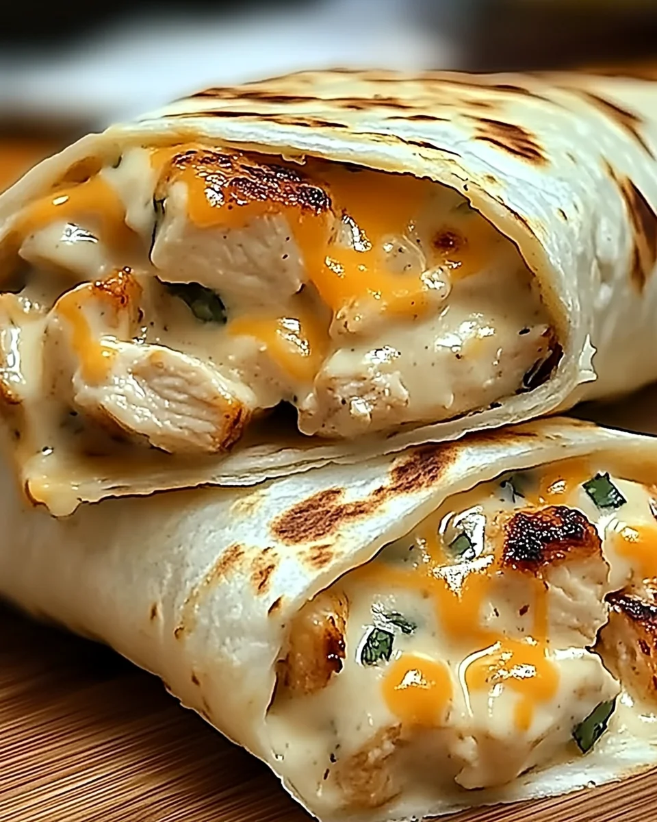 Cheesy Garlic Chicken Wraps Cheesy