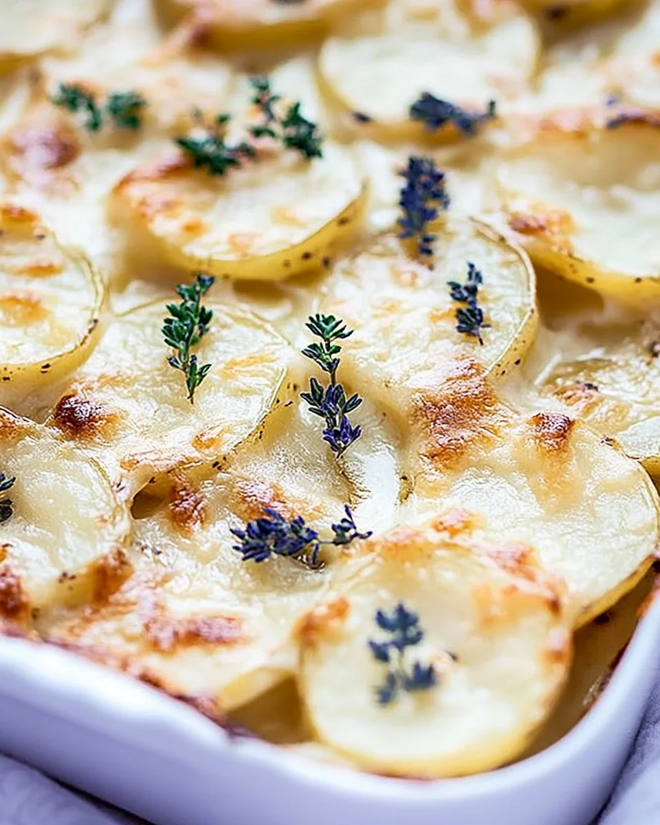 Cheesy Garlic Scalloped Potatoes