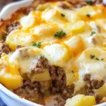 Cheesy Hamburger Potato Casserole Cheesy Hamburger Potato Casserole
