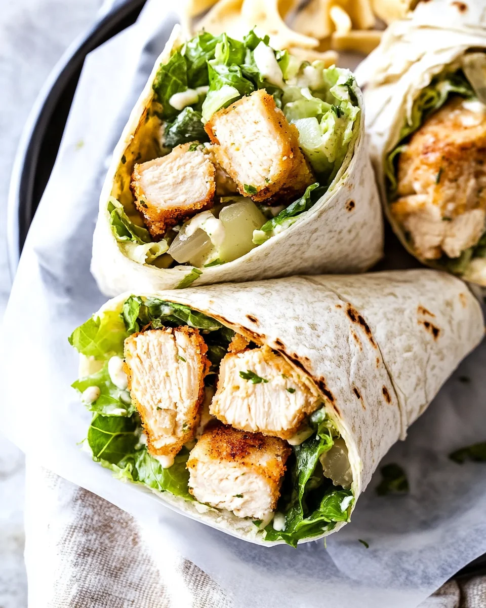 Chicken Caesar Wraps Chicken