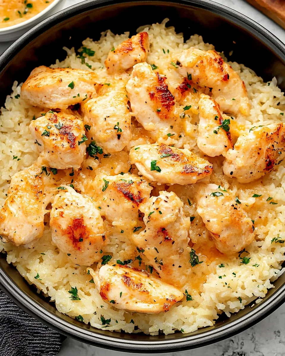 Chicken Scampi with Garlic Parmesan Rice Chicken