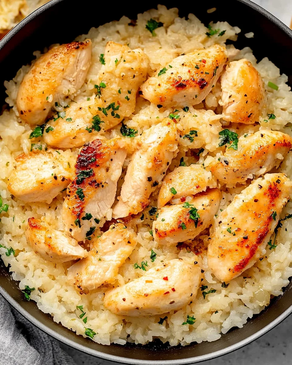 Chicken Scampi with Garlic Parmesan Rice Chicken
