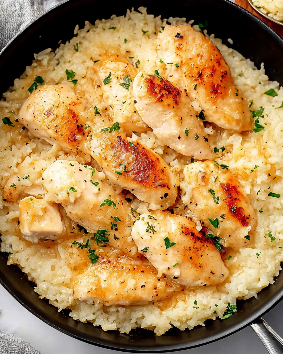 Chicken Scampi with Garlic Parmesan Rice Chicken