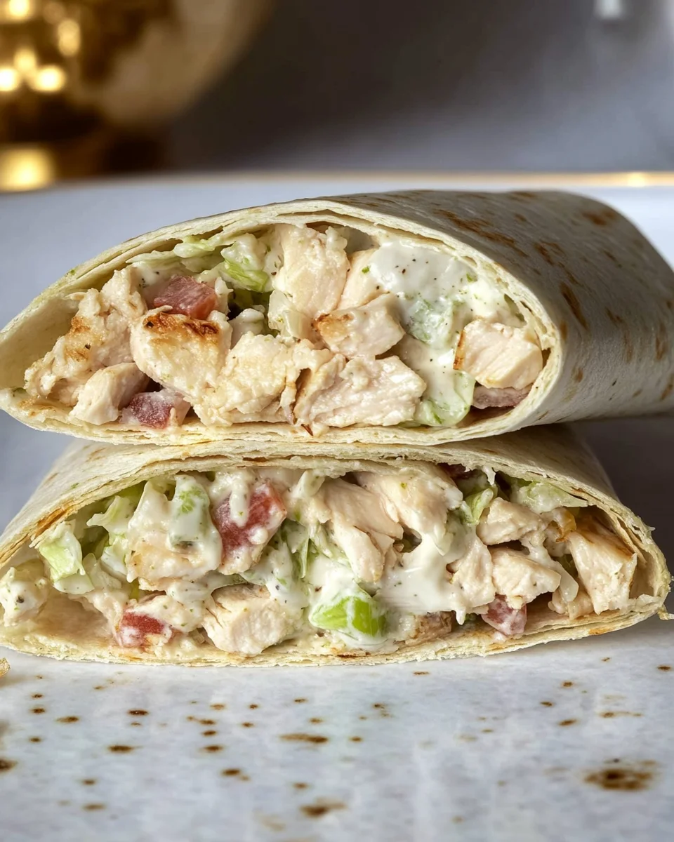 Chopped Chicken Caesar Salad Wrap