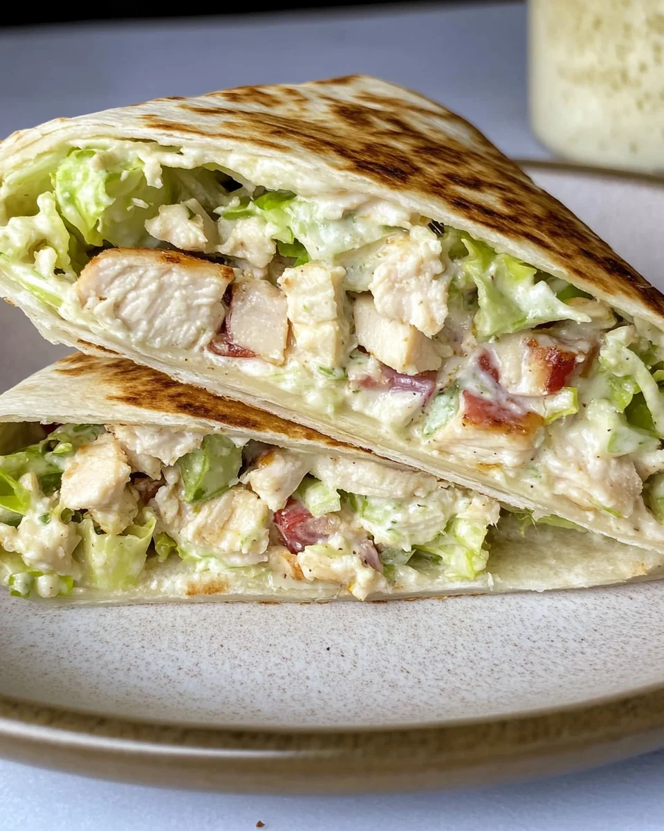 Chopped Chicken Caesar Salad Wrap Chopped