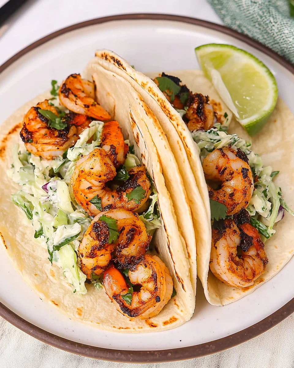 Cilantro Lime Shrimp Tacos with Creamy Slaw Cilantro