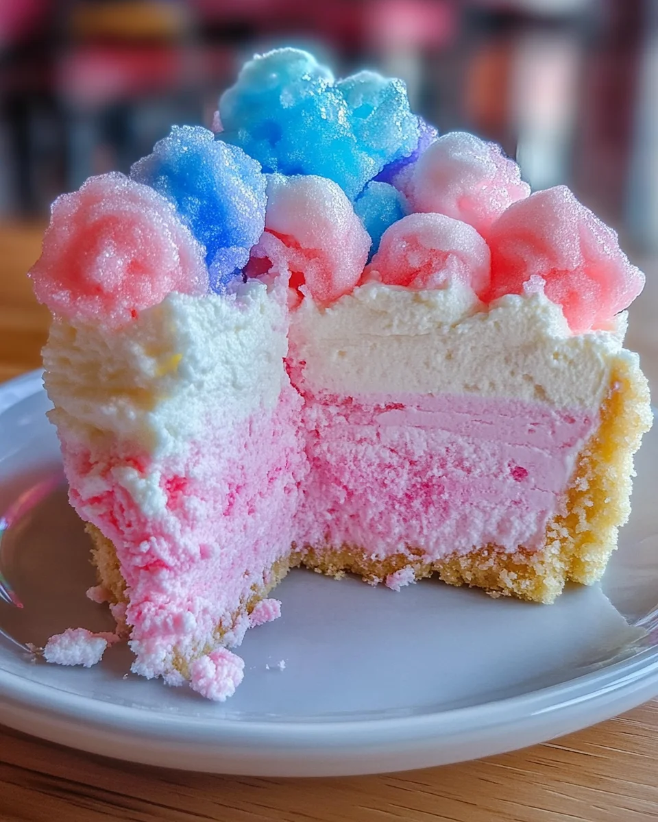 Cotton Candy Cheesecake Cotton Candy Cheesecake