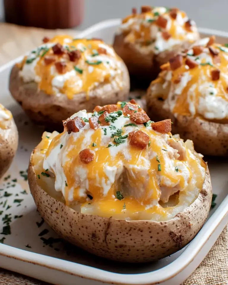 Crack Chicken Stuffed Baked Potatoes