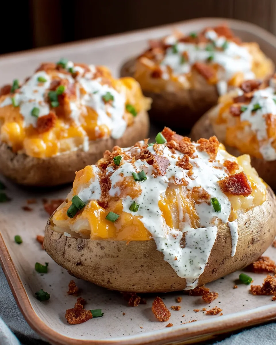Crack Chicken Stuffed Baked Potatoes Crack