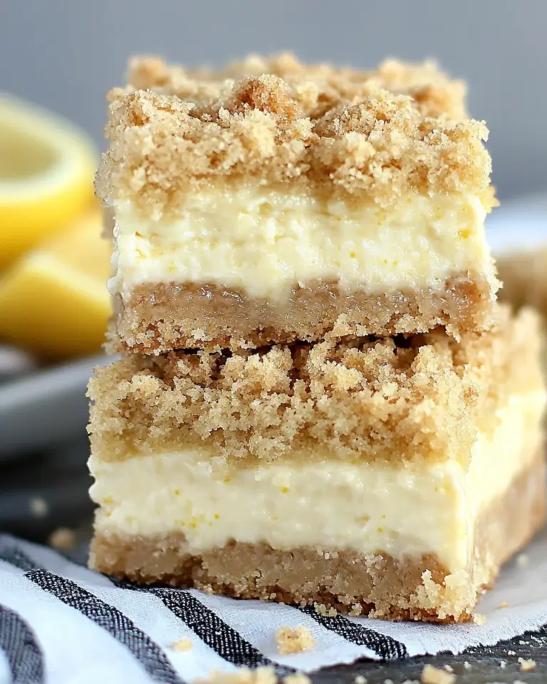 Creamy Lemon Cheesecake Crumb Bars