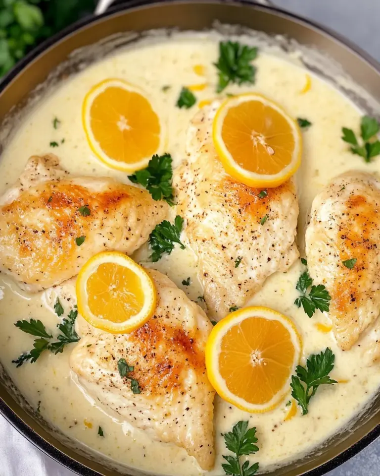Creamy Lemon Pepper Skillet Chicken