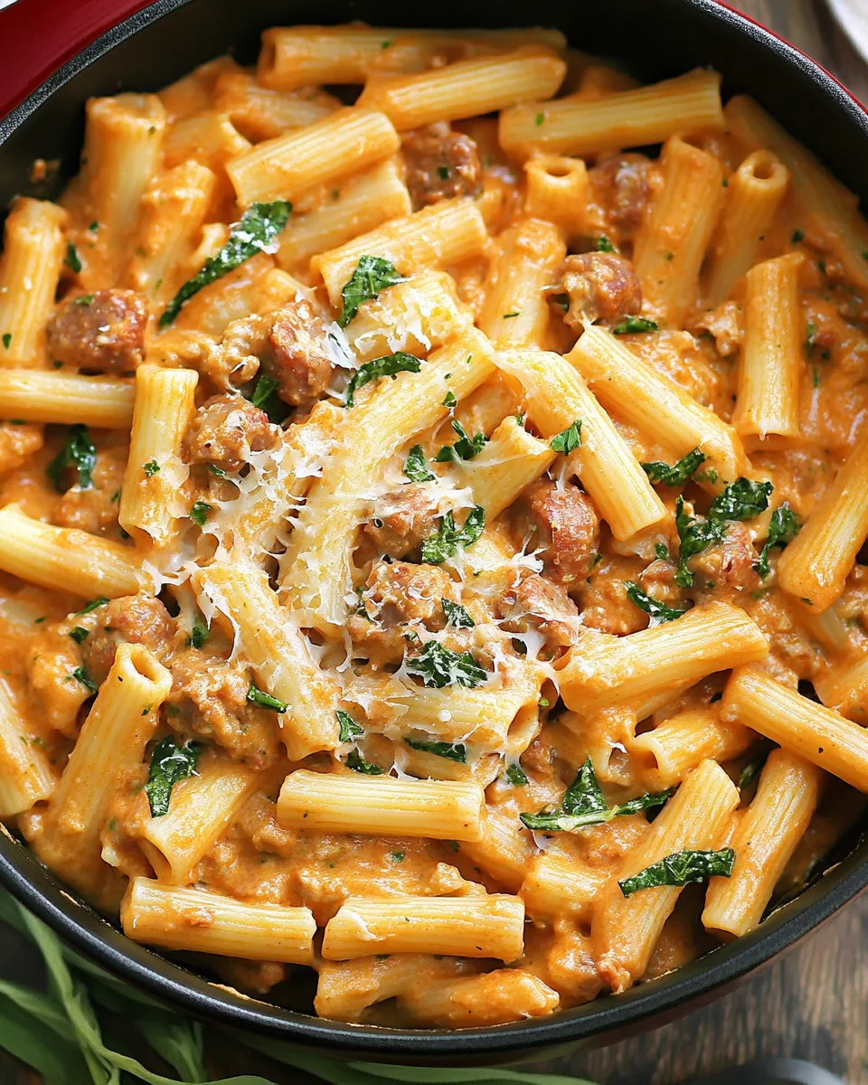 Creamy Sausage Rigatoni Creamy