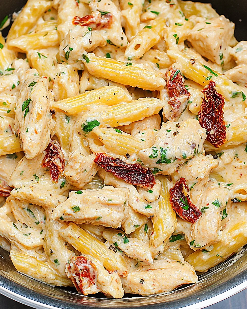 Creamy Sun-Dried Tomato Chicken Pasta Creamy