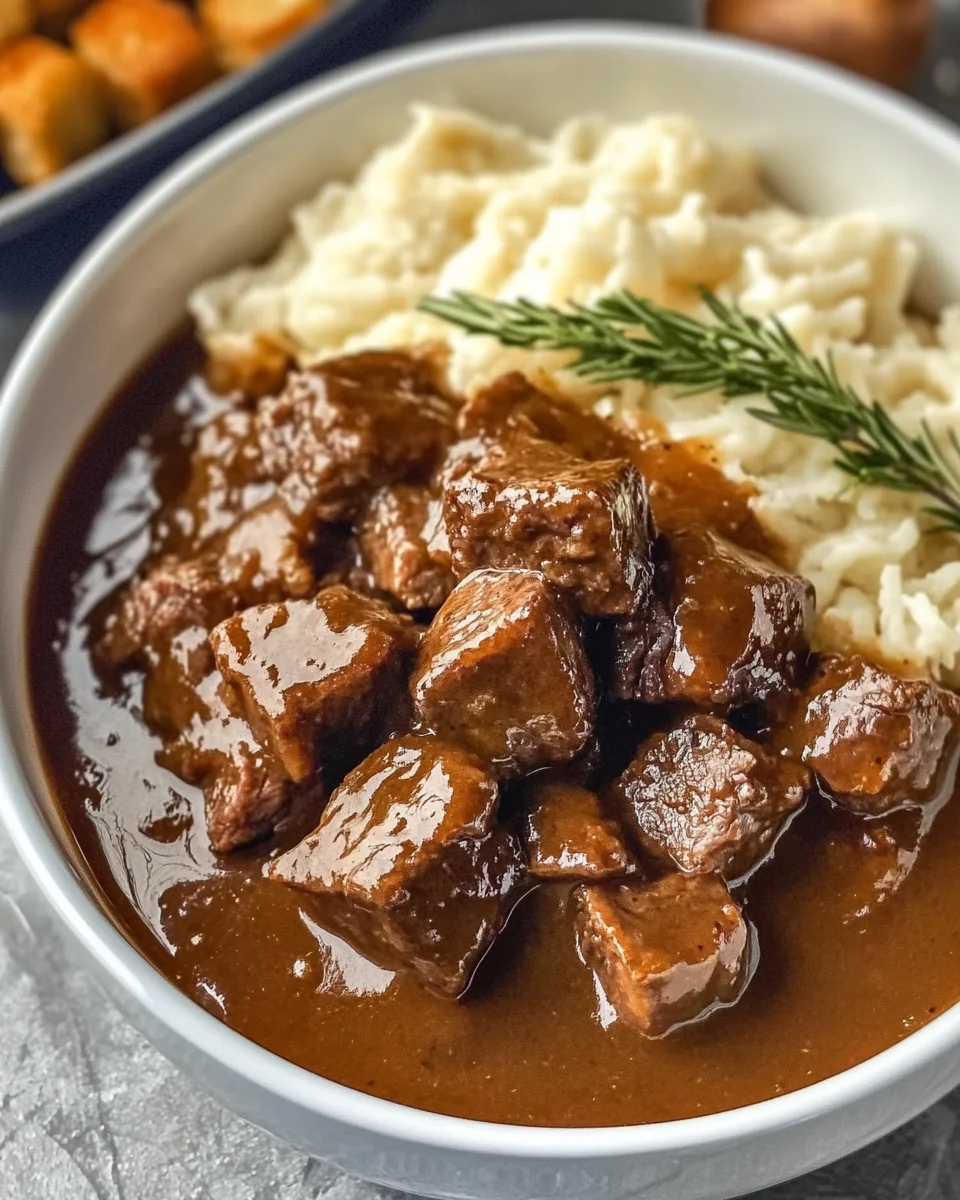 Crock Pot Beef Tips and Gravy Crock