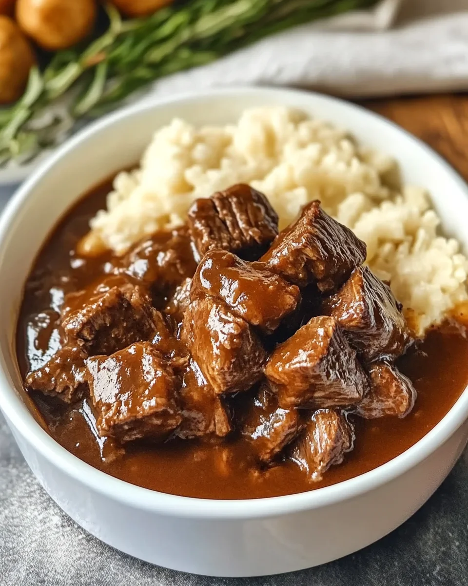 Crock Pot Beef Tips and Gravy Crock