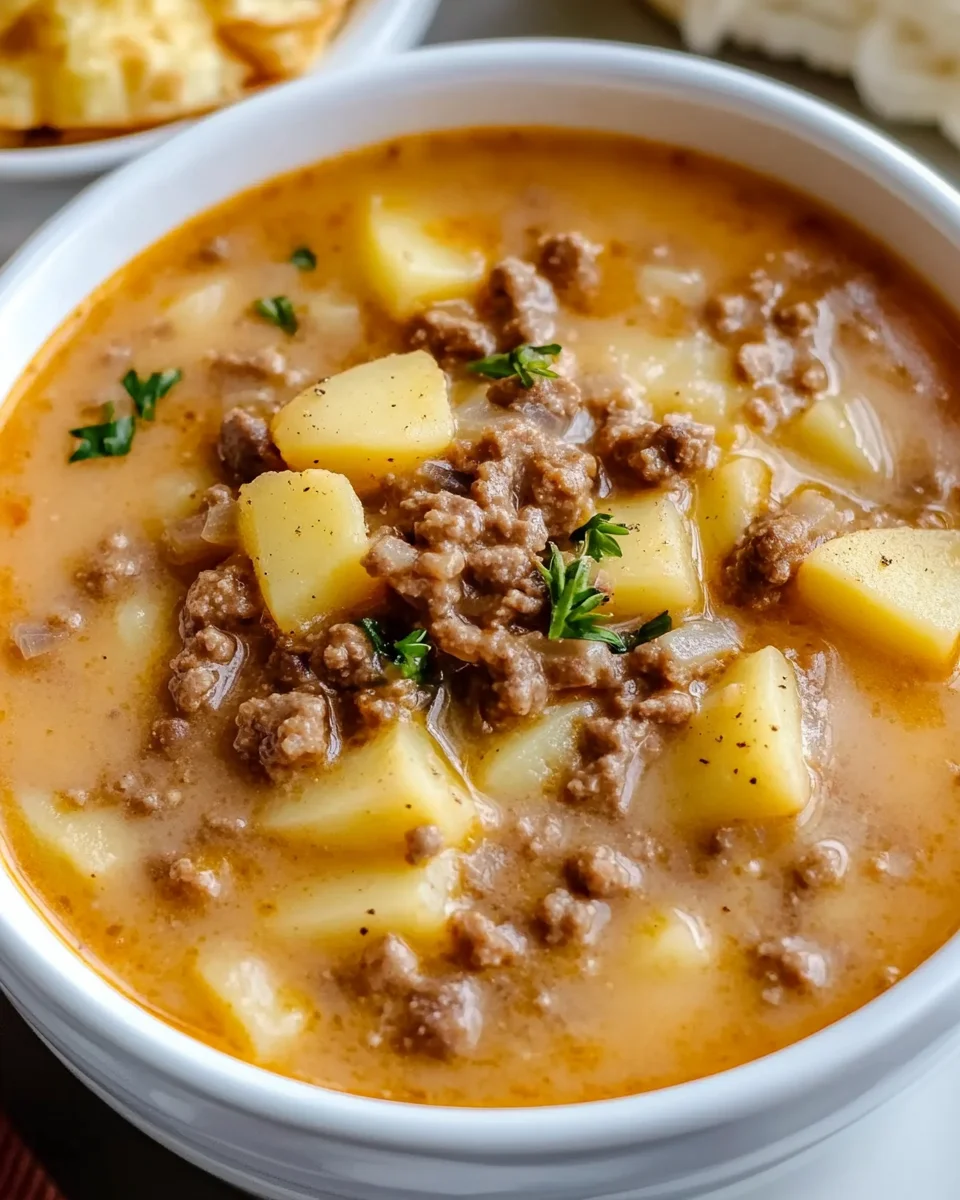 Crock Pot Hamburger Potato Soup Crock