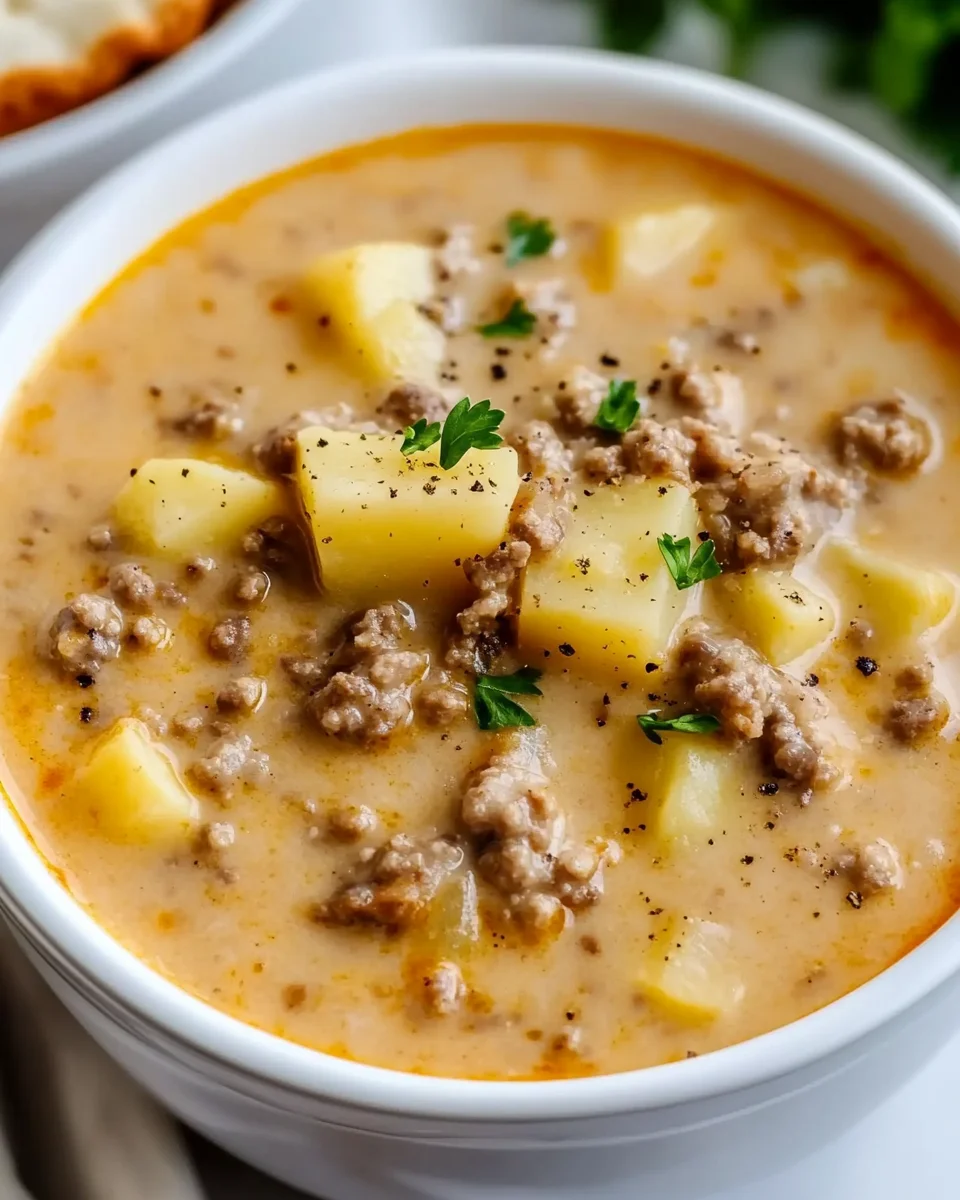 Crock Pot Hamburger Potato Soup Crock