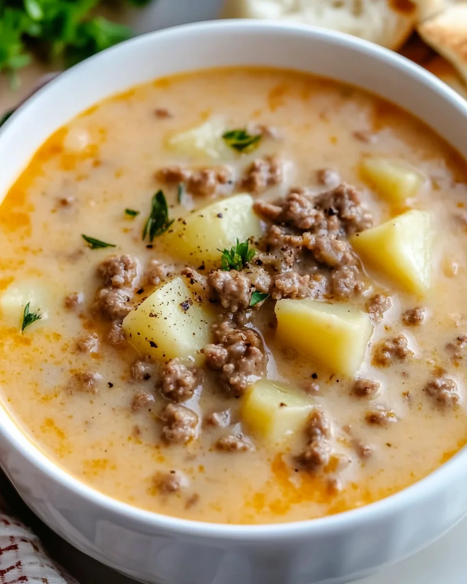 Crock Pot Hamburger Potato Soup Crock