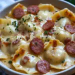Crockpot Pierogi Casserole with Kielbasa Crockpot Pierogi Casserole with Kielbasa