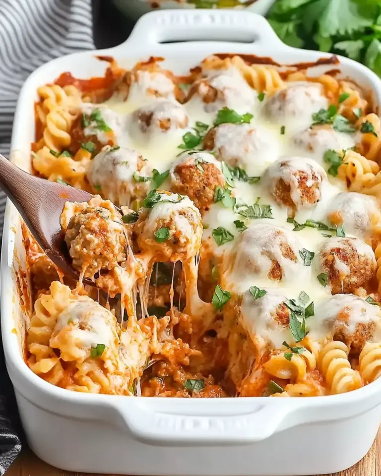 Dump and Bake Meatball Casserole