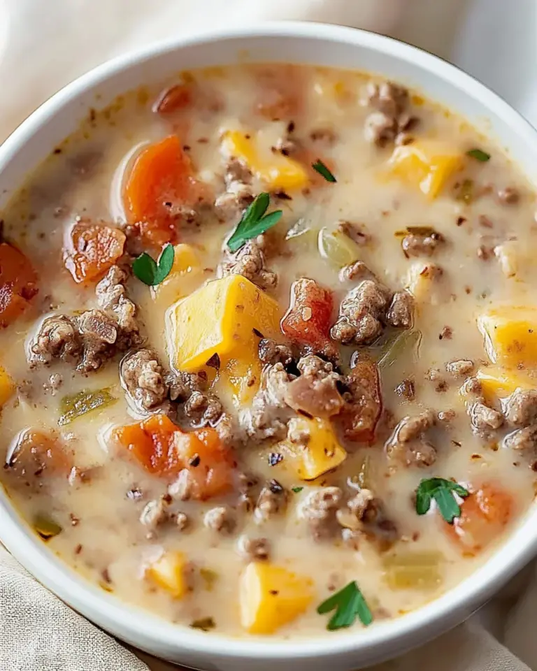 Easy Cheeseburger Soup