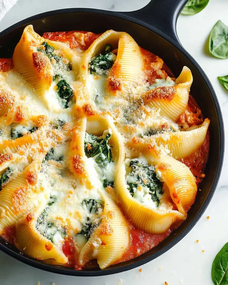 Easy Spinach & Ricotta Stuffed Shells