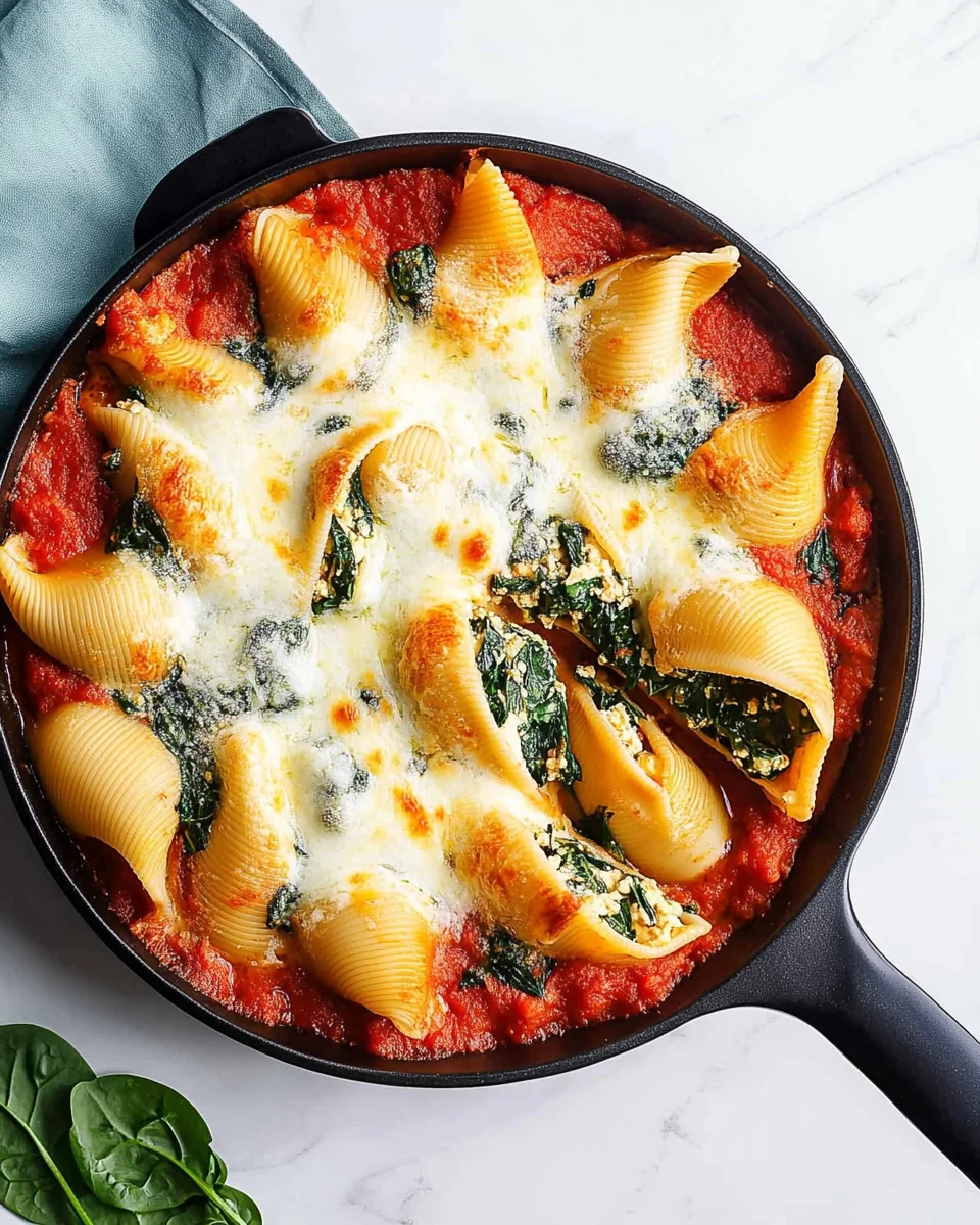 Easy Spinach & Ricotta Stuffed Shells Easy