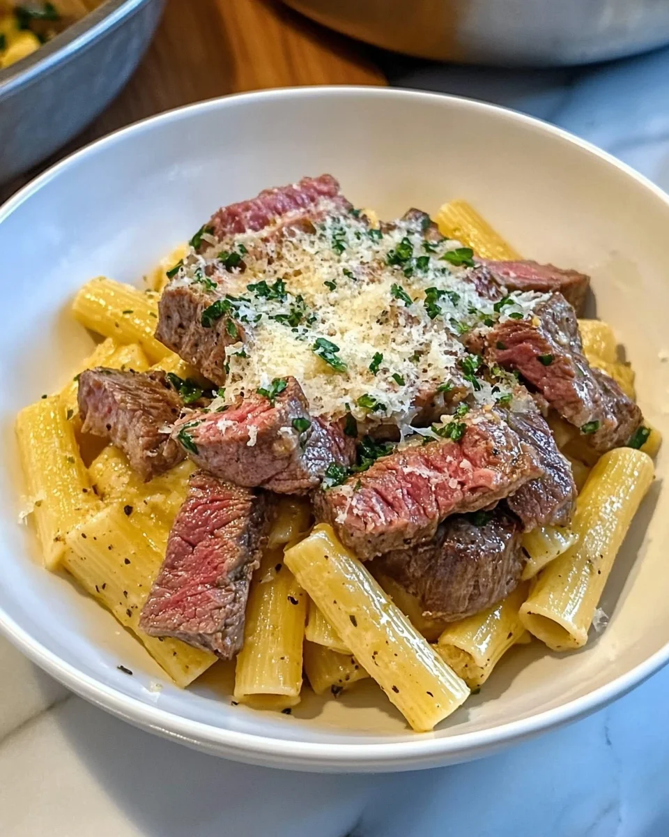 Garlic Parmesan Steak Pasta Garlic Parmesan Steak Pasta