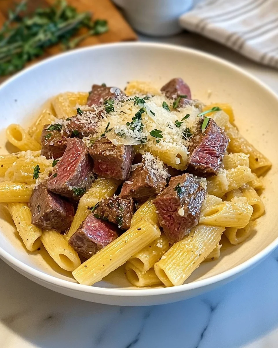 Garlic Parmesan Steak Pasta Garlic