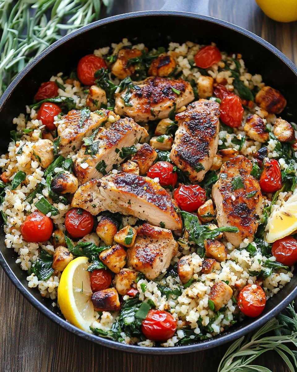 Greek Chicken and Lemon Rice