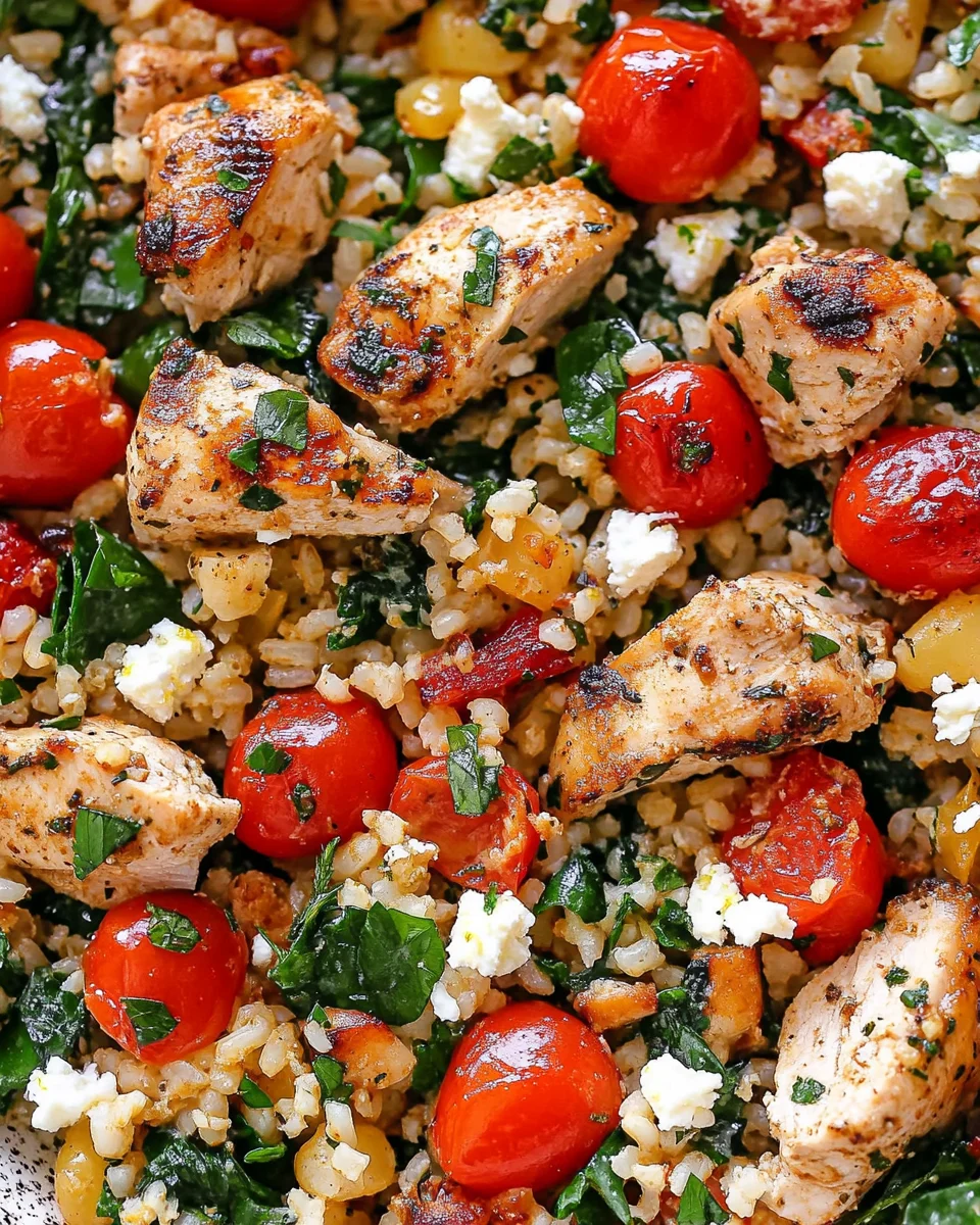 Greek Chicken and Lemon Rice (30 Minutes, One-Pot) Greek