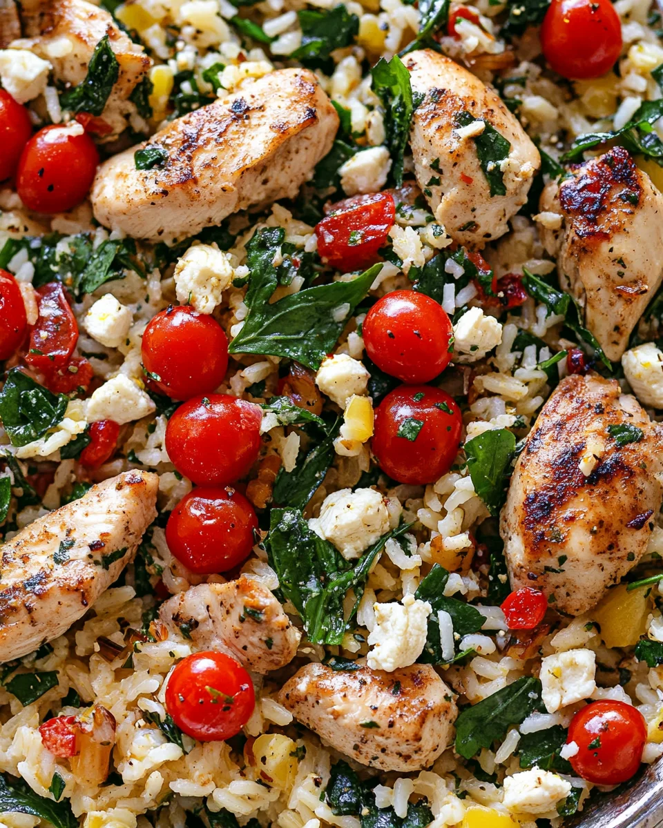 Greek Chicken and Lemon Rice (30 Minutes, One-Pot) Greek