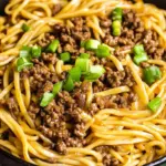 Ground Beef Mongolian Noodles