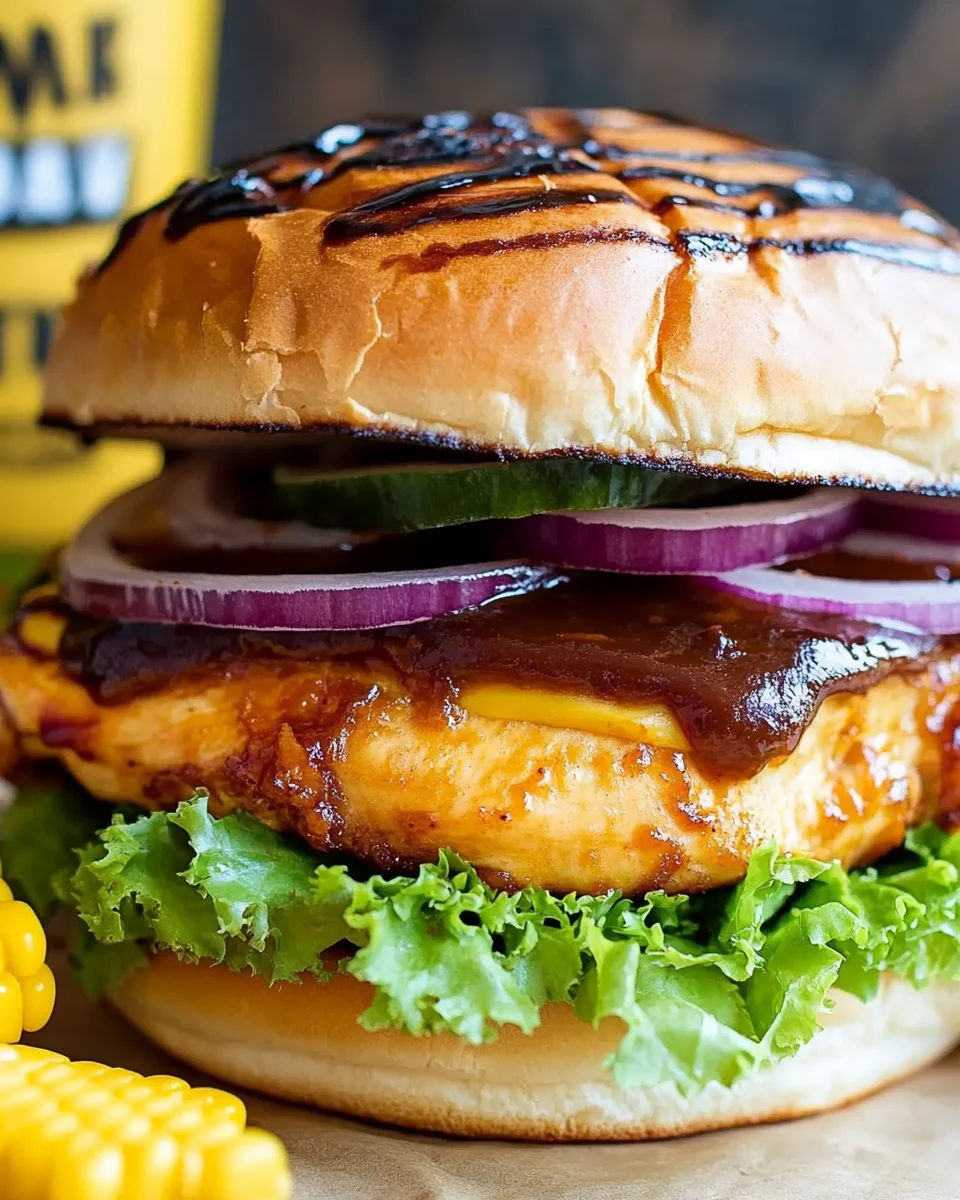 Hawaiian BBQ Chicken Sandwiches Hawaiian