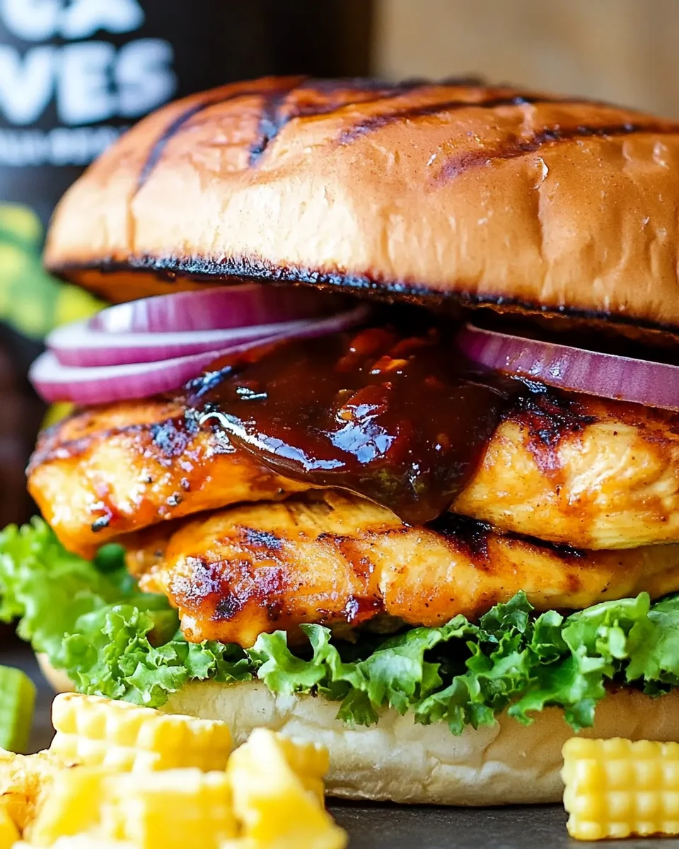Hawaiian BBQ Chicken Sandwiches Hawaiian