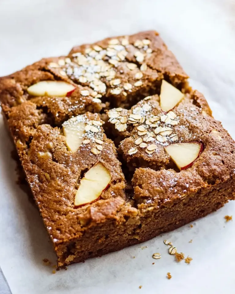 Healthy Breakfast Oatmeal Apple Cake