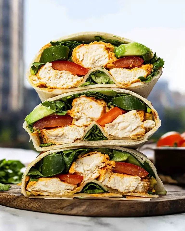 Healthy Chicken Avocado Wraps