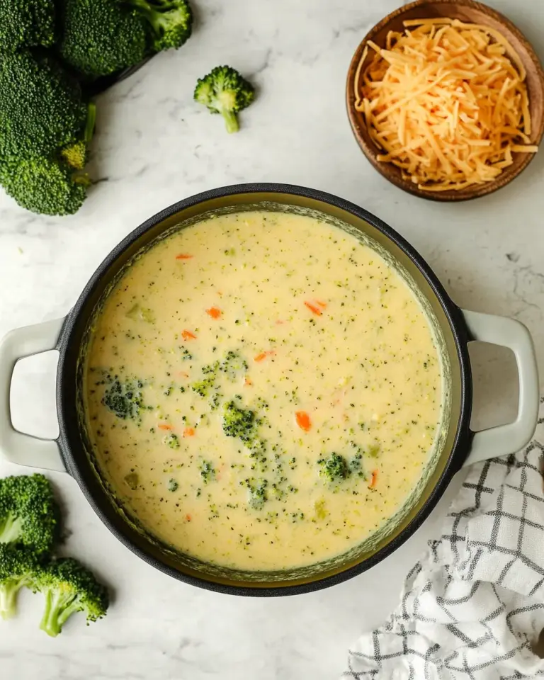 High Protein Broccoli Cheddar Soup