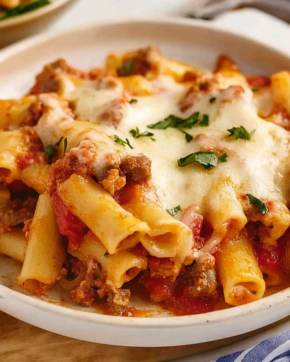 Italian Sausage Baked Ziti Italian