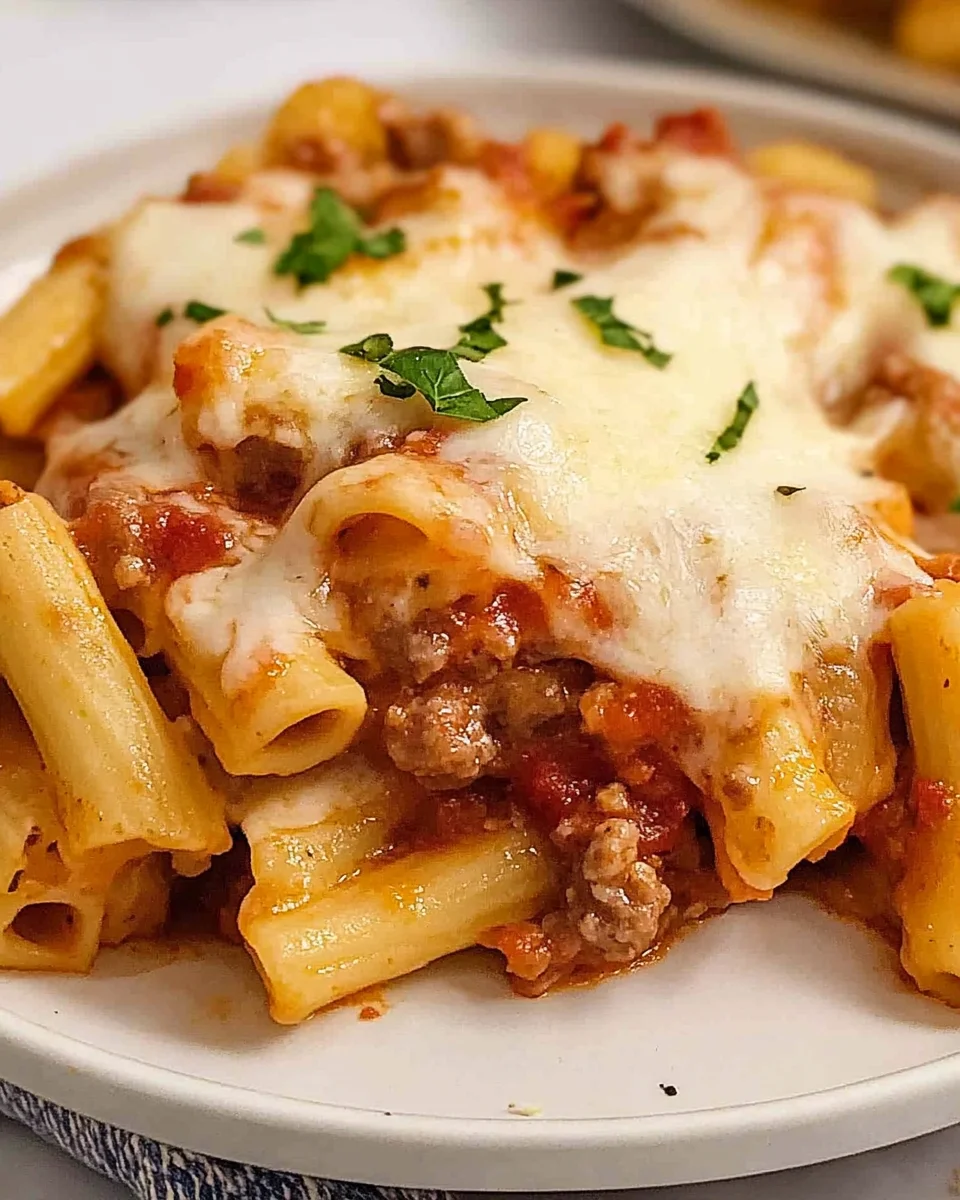 Italian Sausage Baked Ziti Italian